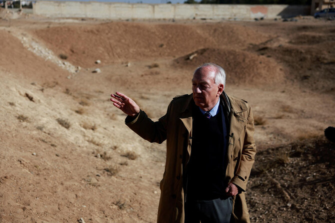 Stephen Rapp, head of Commission for International Justice and Accountability, at the site of a mass grave in Najha, Syria. (Reuters)