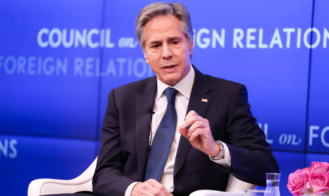 US Secretary of State Antony Blinken speaks at the Council on Foreign Relations in New York on December 18, 2024. (AFP)