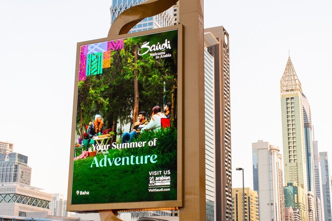 A billboard in Dubai to promote Saudi tourism. Shutterstock