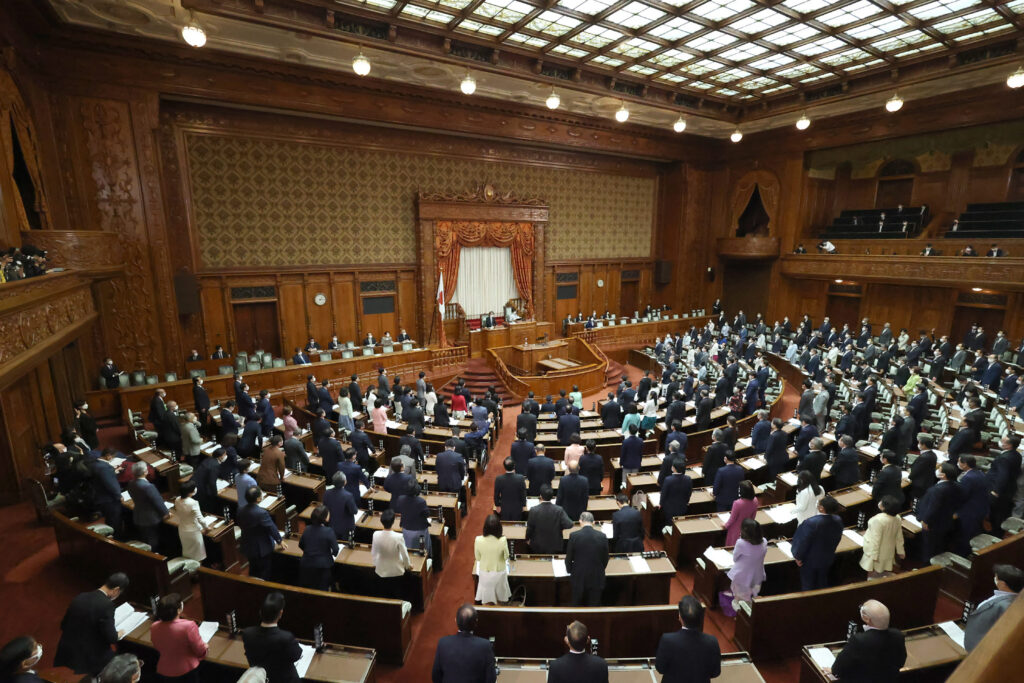The Upper House has 248 seats, half of which are up for election every three years. (AFP)