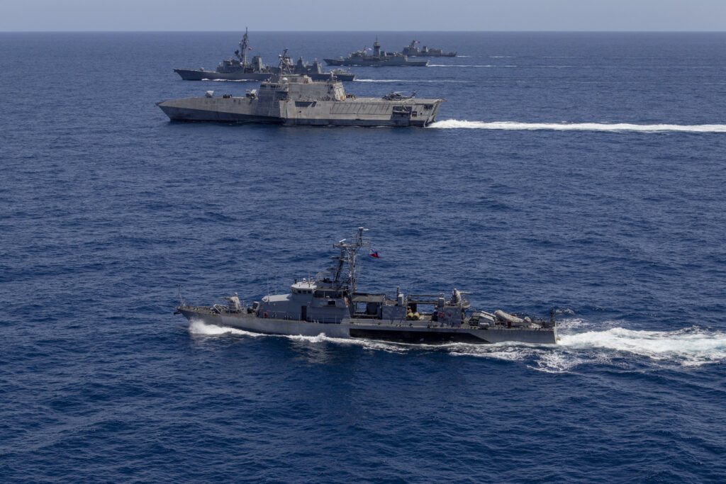 The countries decided to set up such maritime meetings at a trilateral summit in April. (AFP)