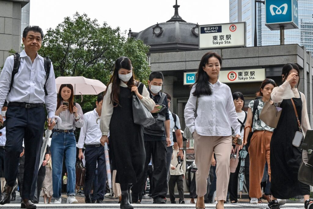 Japan's per-hour productivity in 2023 came to 5,379 yen, or 56.8 dollars, up two notches from its all-time low logged the year before, according to the survey based on OECD data. (AFP)