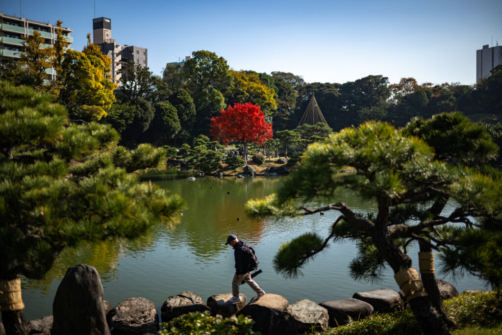The weather has delayed the country's autumn foliage season -- when tourists flock to see leaves turn vibrant reds and yellows. (AFP)