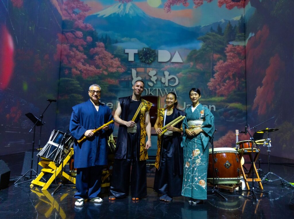 The group was founded on the principle of bringing traditional Japanese music into a modern context through Japanese instruments such as, shakuhachi, koto, and taiko. (Supplied)