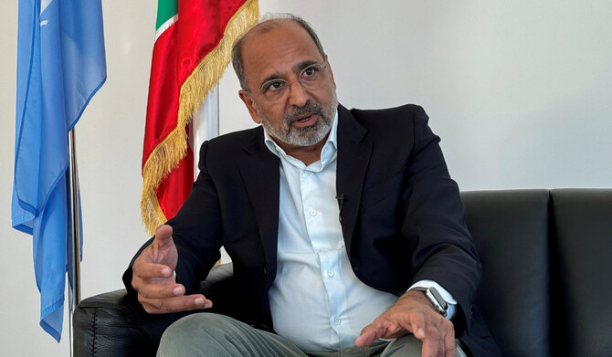 Imran Riza, UN Resident and Humanitarian Coordinator, attends an interview with Reuters in Beirut, Lebanon October 3, 2024. (REUTERS)