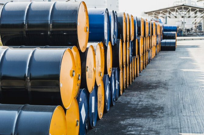 Brent crude futures fell 6 cents to $76.1 a barrel by 10:27 a.m. Saudi time. Shutterstock