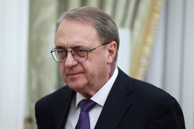 Russia’s deputy foreign minister Mikhail Bogdanov in Moscow on January 24, 2024. (AFP Photo)