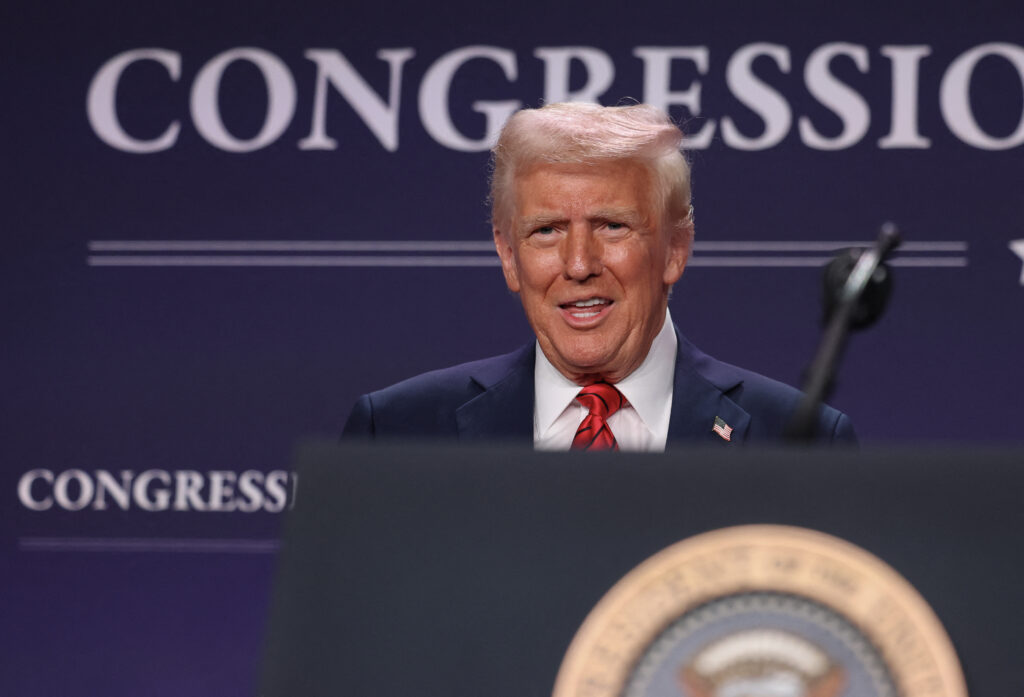 Two-thirds of businesses said they believe that the US president's policies pose a very significant threat to the global economy over the next two years. (AFP)