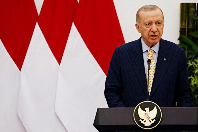FILE PHOTO: Turkish President Tayyip Erdogan speaks during a press conference (Reuters)