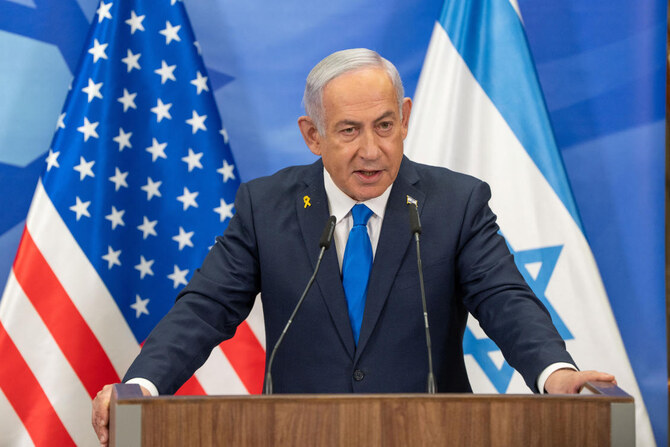 Israeli Prime Minister Benjamin Netanyahu attends a joint press conference with US Secretary of State Marco Rubio at the Prime Minister’s office in Jerusalem, February 16, 2025. (Reuters)