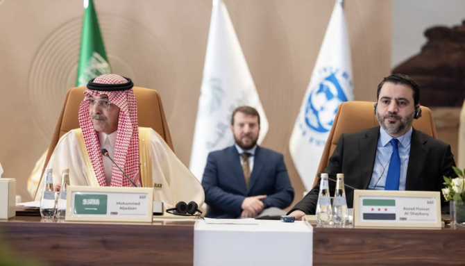 Saudi Arabia’s Finance Ministry and the International Monetary Fund co-hosted on Sunday a high-level roundtable aimed at addressing economic recovery in conflict-affected countries in the Middle East, with a particular focus on the Syrian Arab Republic. (SPA)
