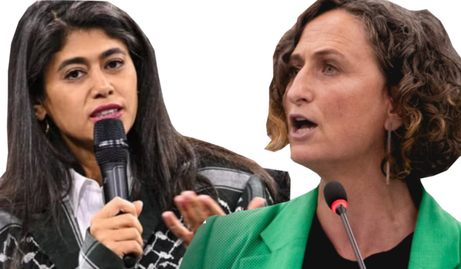 Rima Hassan (L) and Lynn Boylan. (Supplied)