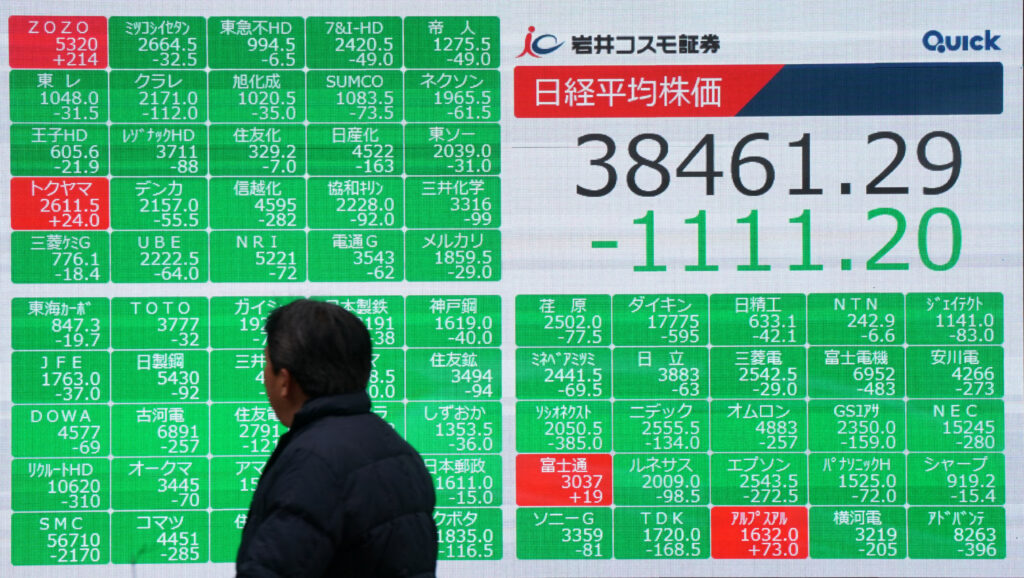 The Nikkei share average ended 0.27% lower at 39,164.61. (AFP)