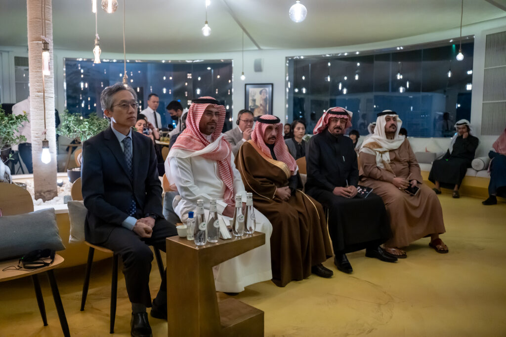 Japanese Ambassador MORINO Yasunari with guests at Dr. Khalid Al-Rashoud's book “Descendants of the Samurai” releasing in Riyadh. (AN photo by Loai Elkelawy)