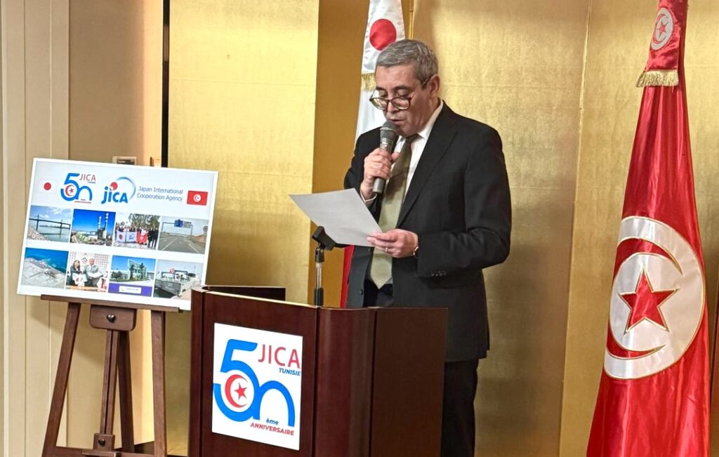 The reception brought distinguished guests, including senior officials from JICA, the Japanese Foreign Ministry, and representatives from the Japan-Tunisia Friendship Association. (Tunisian Embassy)
