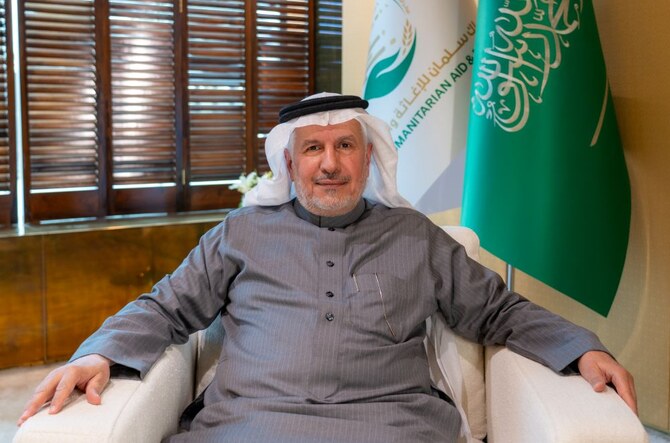 KSrelief Supervisor General Dr. Abdullah Al-Rabeeah during an interview with Arab News in Riyadh. (AN Photo/Jafar Al-Saleh)