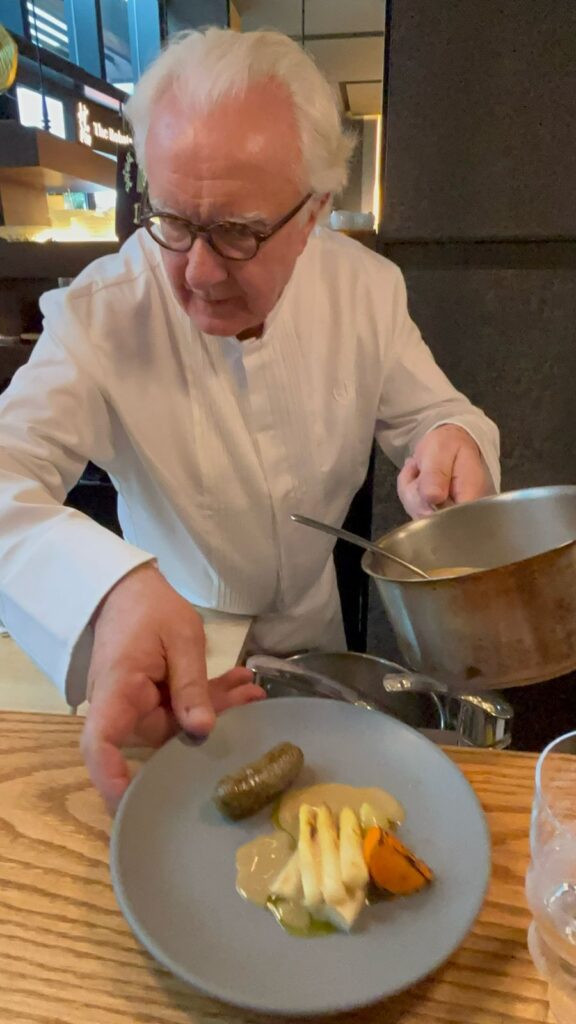 The two French chefs worked with the Japanese restaurant’s Sushi Master Takashi Namekata and Wagyu Master Hisao Ueda. (ANJ)
