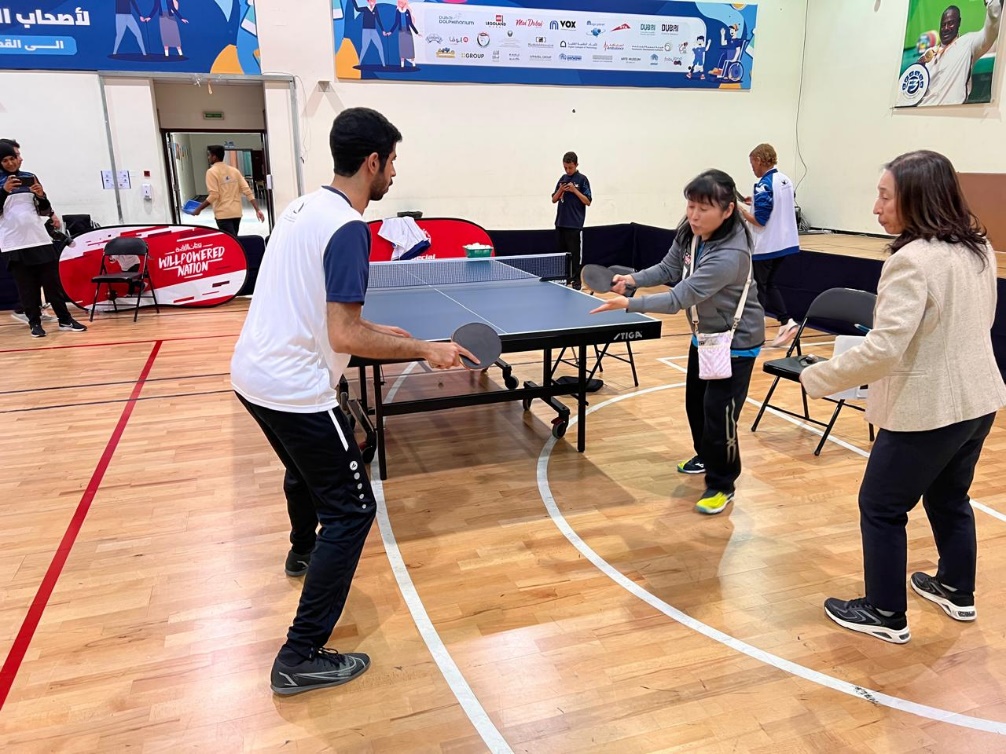 Mariko Hirano coaching Hassan Lootah. (Supplied)