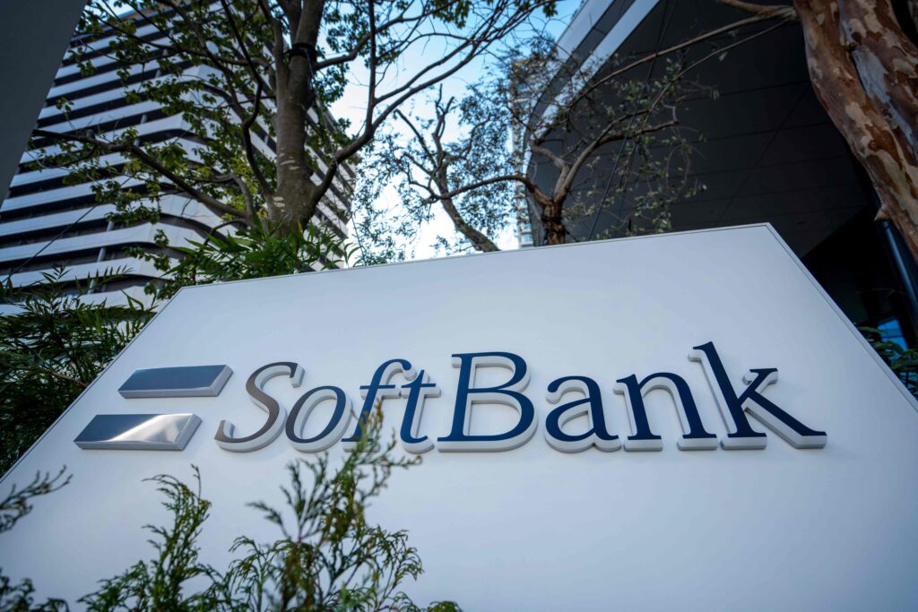 The logo of Japanese company SoftBank Group is seen outside the company's headquarters in Tokyo on January 22, 2025. SoftBank Group said March 19 that it had reached a deal to acquire US semiconductor firm Ampere for US $6.5 billion. (AFP)