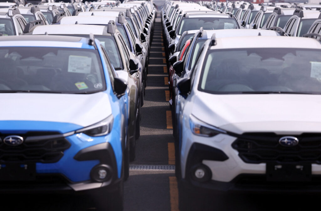 Vehicles accounted for roughly a third of Japan's 21.3 trillion yen ($142 billion) of US-bound exports in 2024. (REUTERS/Issei Kato)