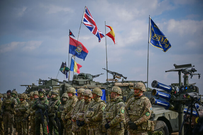 NATO military forces during static display after
