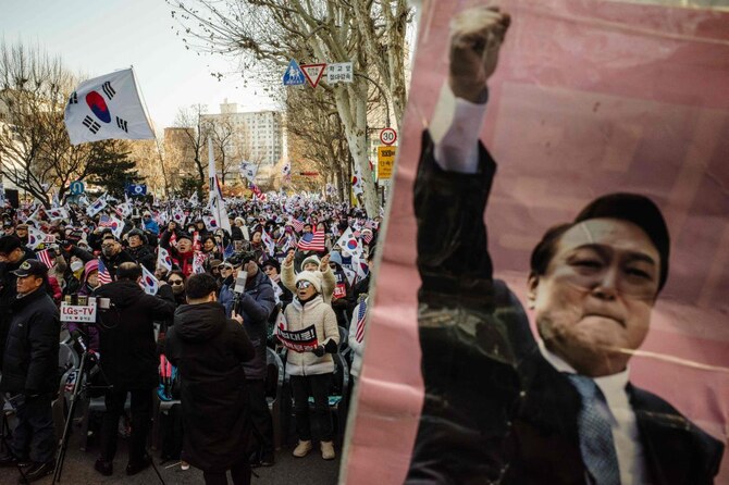 President Yoon Suk Yeol, a former prosecutor, plunged democratic South Korea into turmoil in December by briefly suspending civilian rule and sending soldiers into parliament. (AFP)