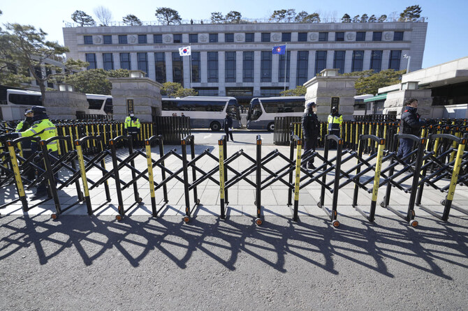 South Korea’s air traffic authorities will ban drones from flying around the Constitutional Court in Seoul from Thursday. (AP)