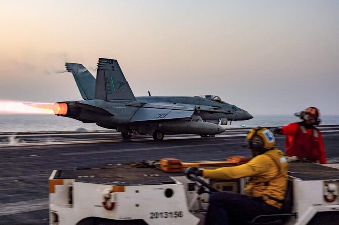 Houthi media reported multiple US strikes on Wednesday in militant-held areas around Yemen, including the capital Sanaa. (AFP)