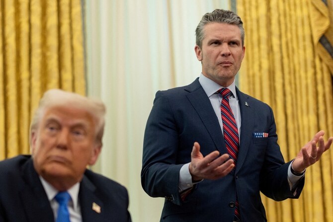 The sharing of sensitive information comes as Defense Secretary Pete Hegseth’s office has just announced a crackdown on leaks of sensitive information. (Reuters)