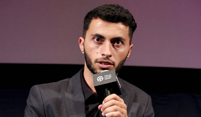 Director Basel Adra attends the 62nd New York Film Festival - 