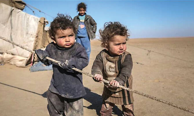 More than 650,000 children under five in Syria were now chronically malnourished, while more than 7.5 million children nationwide needed humanitarian assistance. (AFP)