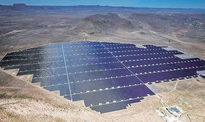 ACWA Power’s Sudair solar plant, with a 1,500 megawatt capacity, will offset 2.9 million tonnes of carbon emissions annually. (Supplied)
