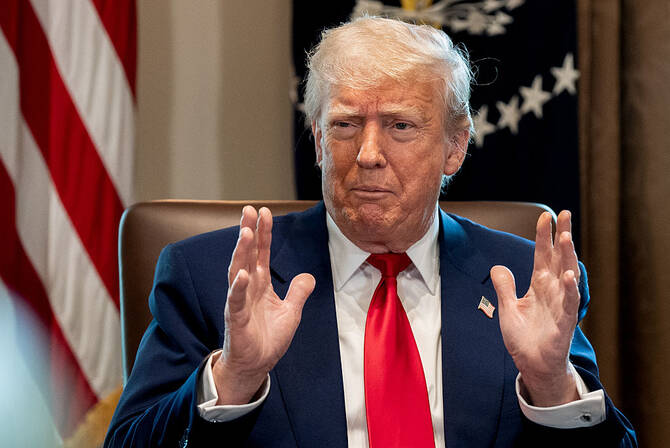 US President Donald Trump during a cabinet meeting at the White House in Washington, DC, US, on Wednesday, April 30, 2025. Getty Images