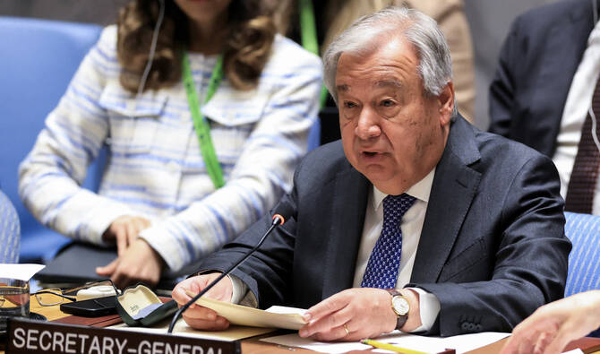  UN Secretary-General Antonio Guterres. (AFP)