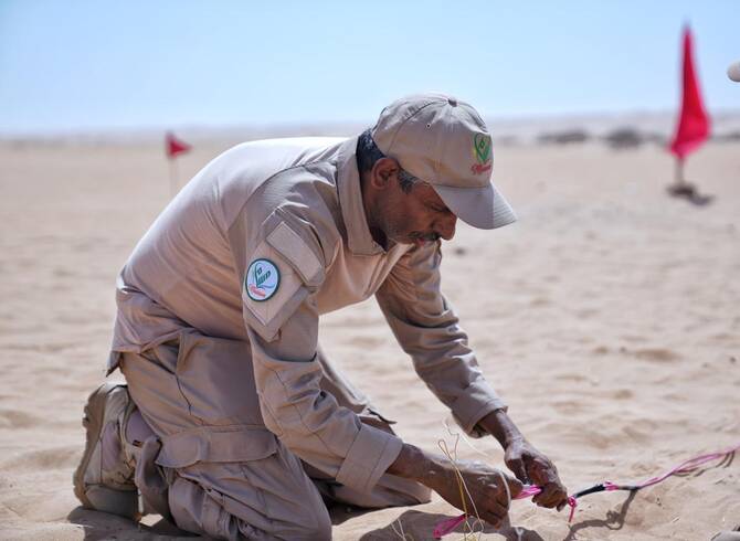 The project’s engineers had demined and removed the devices over the past few months from various parts of Yemen. (Supplied)