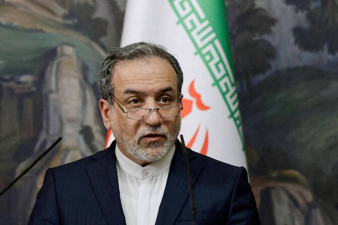 Iran's Foreign Minister Abbas Araqchi attends a press conference following a meeting with Russia's Foreign Minister Sergei Lavrov in Moscow, Russia, April 18, 2025. (Reuters)