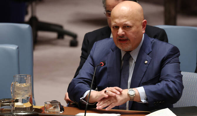 International Criminal Court (ICC) Prosecutor Karim Khan. (AFP)