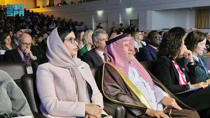 KSrelief Supervisor General Dr. Abdullah Al-Rabeeah particiapted in the fourth European Humanitarian Forum in Brussels. (SPA)
