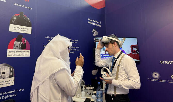 With 350 exhibitors plus talks and discussions with industry leaders from around the world, the three-day Saudi Entertainment and Amusement Expo will conclude on May 22.(AN Photo by Rahaf Jambi)