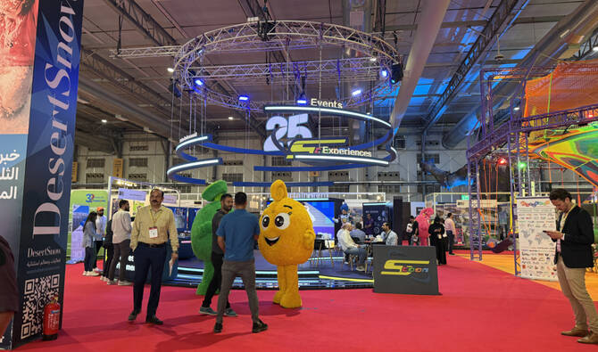 With 350 exhibitors plus talks and discussions with industry leaders from around the world, the three-day Saudi Entertainment and Amusement Expo will conclude on May 22.(AN Photo by Rahaf Jambi)