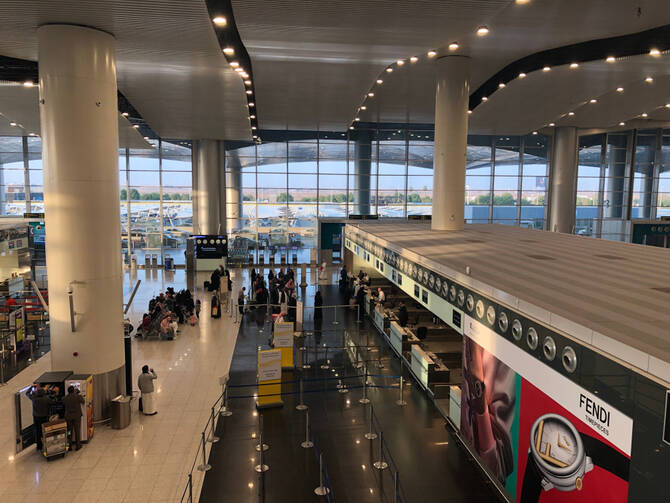 According to the monthly report published by the General Authority of Civil Aviation, the Riyadh-based hub outperformed larger airports such as Jeddah’s King Abdulaziz International. Shutterstock