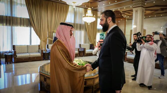 Prince Faisal also met with interim President Ahmed Al-Sharaa and “the high-level economic delegation” held talks with Syrian officials about ways of cooperating “that contribute to supporting Syria’s economy and strengthen institution building.” (KSAMOFA)