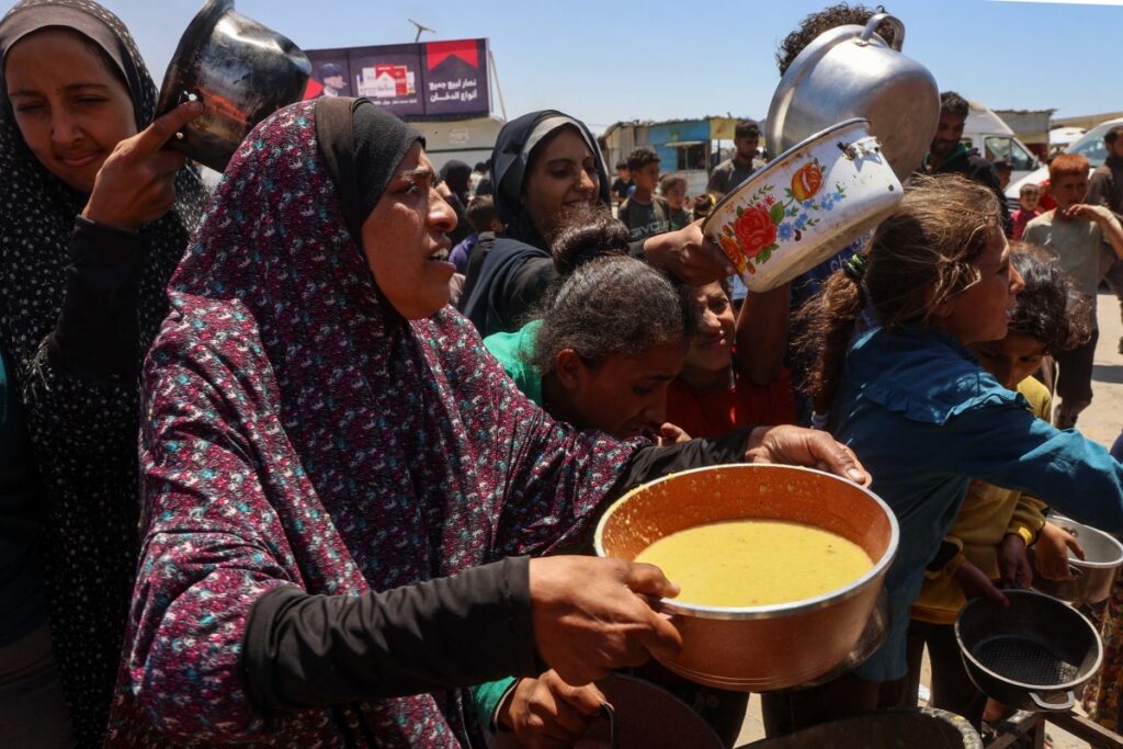 Less than five percent of Gaza’s farmland remains viable, significantly increasing the risk of famine. (AFP)