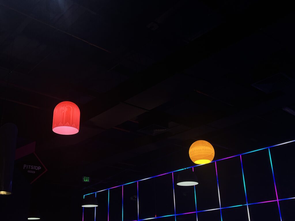 Pac-Man themed decorations at Active Games. (ANJ)