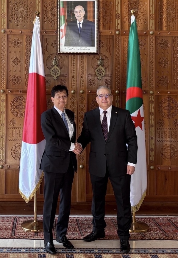 The Japan-Algeria Intergovernmental Joint Economic Committee was established under the agreement that took effect in April 2024. (MOFA)