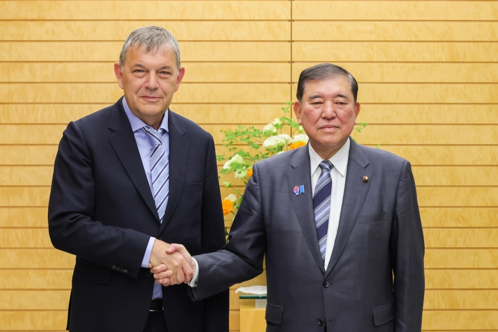 The pair reaffirmed their commitment to continue working closely together in supporting Palestine refugees as the people in Gaza face severe circumstances. (MOFA)