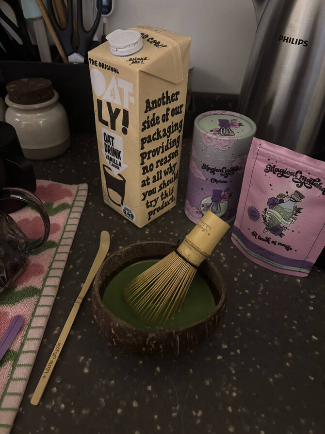 Whisked to perfection! Smooth, bold, and the greenest green you’ve ever seen. (AN photo by Waad Hussain)