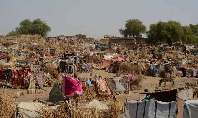 A view of one of the displacement sites in Tawila, North Darfur, Sudan. (Reuters)
