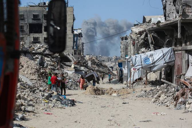 It is Israel's responsibility to ensure that humanitarian aid is entering Gaza (File/AFP)