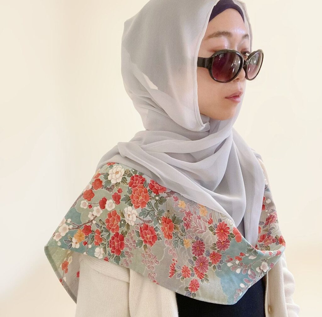 The concept of xiaxia hijab is combining the beauty of kimono and hijab and share the allure of both with a wider audience. (Supplied)